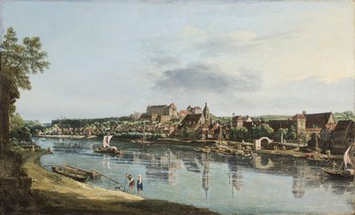 Pirna aan de Elbe, c.1756 door Bernardo Bellotto